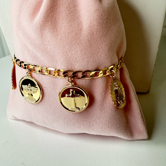 14k Gold Filled Bracelet With Religious Charms | Virgencita de Guadalupe - Picture 9 of 9